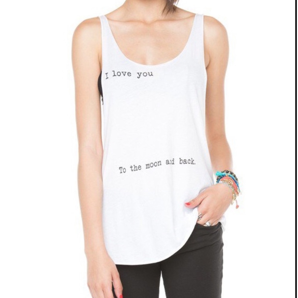 Brandy Melville ILY to the moon tank NWT